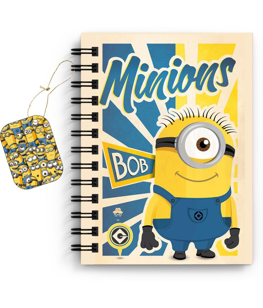     			DI-KRAFT Minions Character Printed Diary/Notebook with Bookmark A5 Diary Unruled 160 Pages (Multicolor)