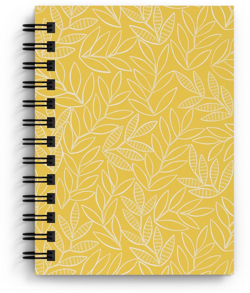     			DI-KRAFT Yellow leaf Design Wiro Binding Multicolor Notebook Unruled 160Pages 90 GSM
