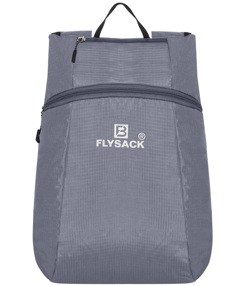     			FLYSACK Grey PU Backpack ( 20 Ltrs )