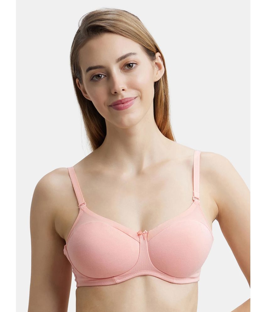     			Jockey FE86 Wirefree Padded Super Combed Cotton Elastane Multiway T-Shirt Bra - Candlelight Peach