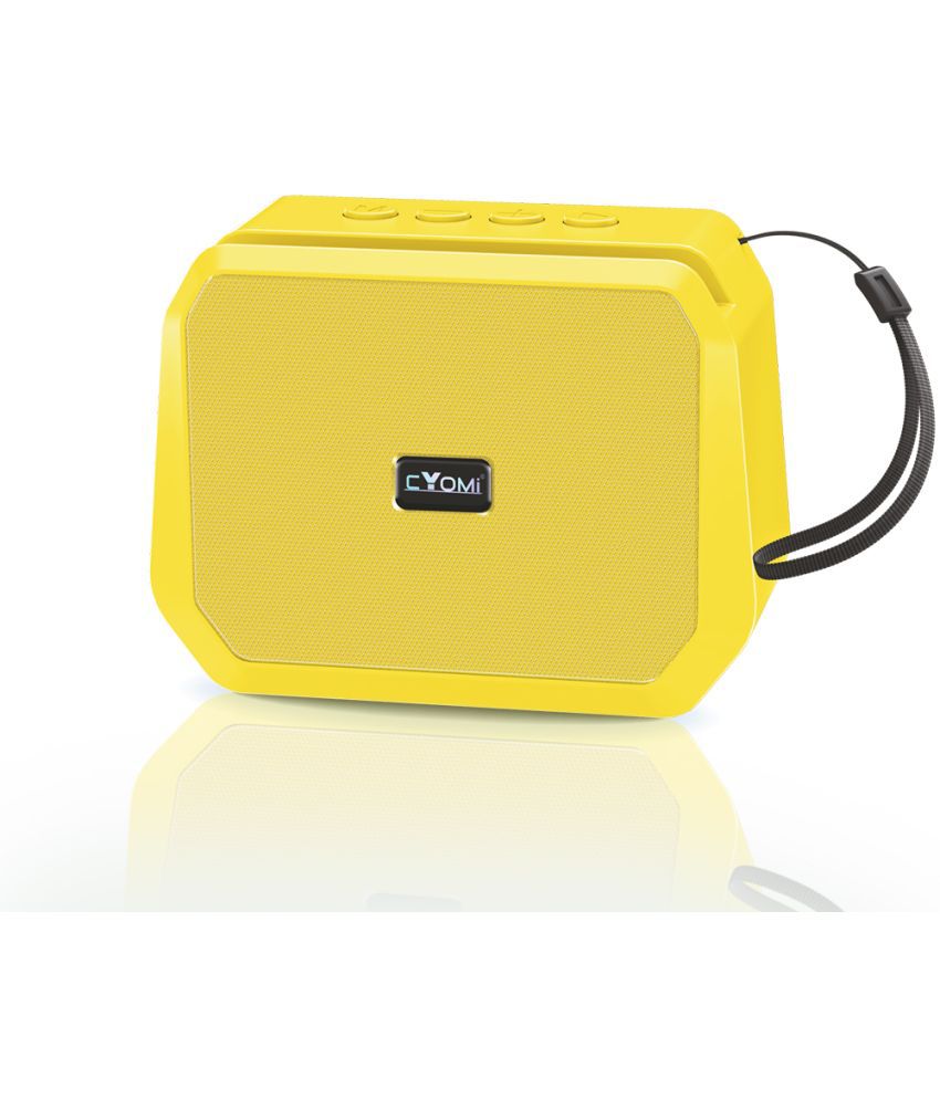     			CYOMI MAX 647 YELLOW 5 W Bluetooth Speaker Bluetooth V 5.1 with USB,3D Bass Playback Time 4 hrs Yellow