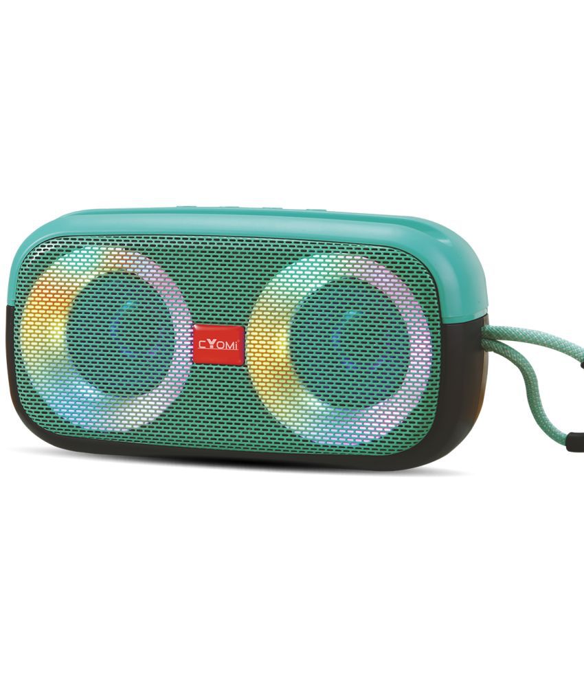    			CYOMI MAX 650 GREEN 10 W Bluetooth Speaker Bluetooth V 5.0 with USB,3D Bass,SD card Slot Playback Time 8 hrs Green