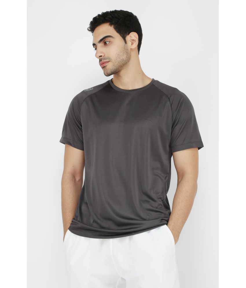     			Dida Sportswear Charcoal Polyester Regular Fit Men's Sports T-Shirt ( Pack of 1 )