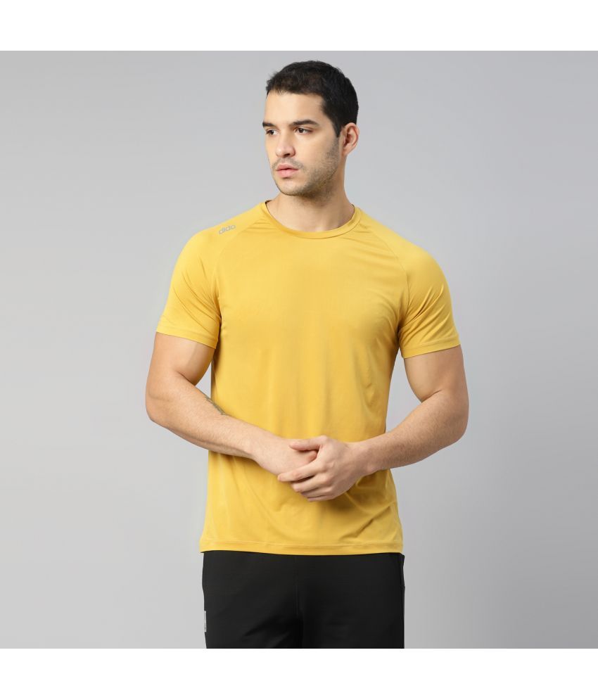     			Dida Sportswear Yellow Polyester Regular Fit Men's Sports T-Shirt ( Pack of 1 )