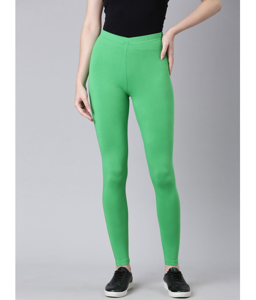     			Dixcy Slimz - Lime Green Cotton Blend Women's Leggings ( Pack of 1 )