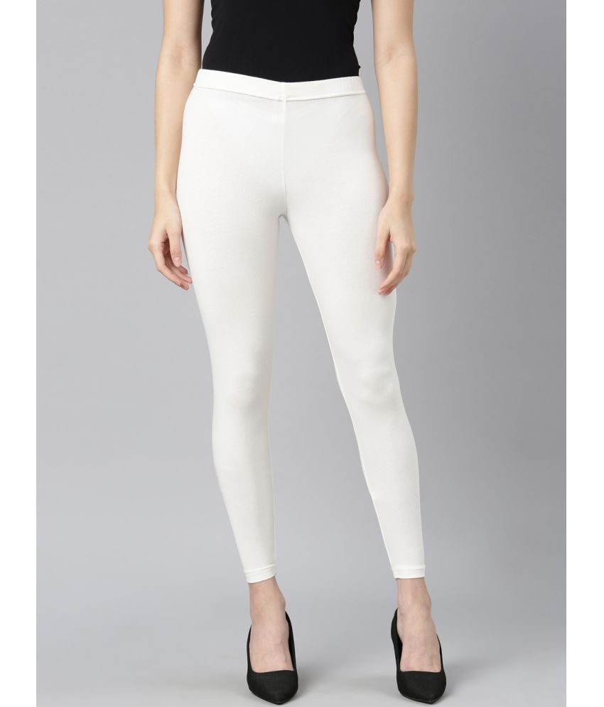     			Dixcy Slimz - Off White Cotton Blend Women's Leggings ( Pack of 1 )