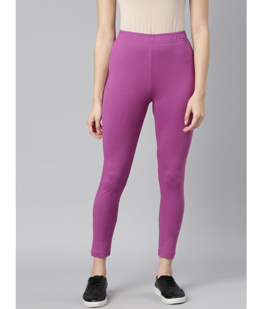     			Dixcy Slimz - Purple Cotton Blend Women's Leggings ( Pack of 1 )