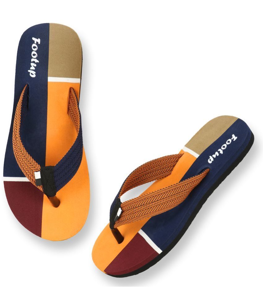     			Footup Orange Men's Daily Slipper