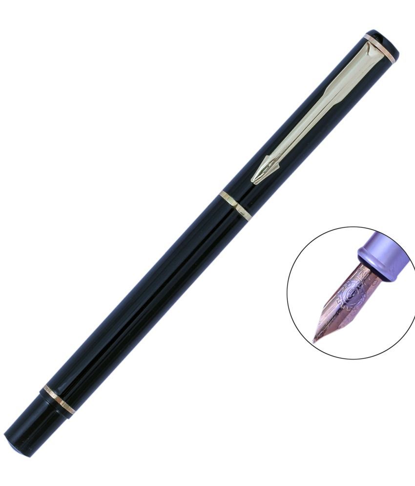     			OCULUS Black Medium Line Fountain Pen ( Pack of 1 )