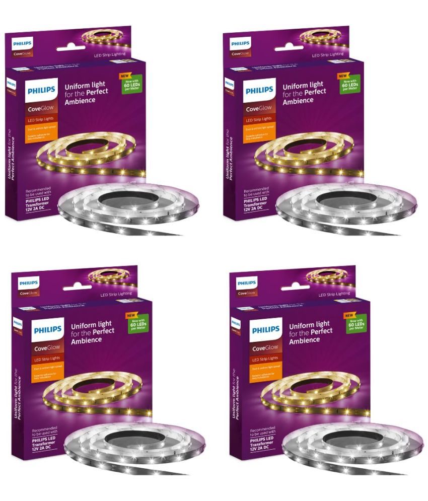     			Philips White 5Mtr LED Strip ( Pack of 4 )