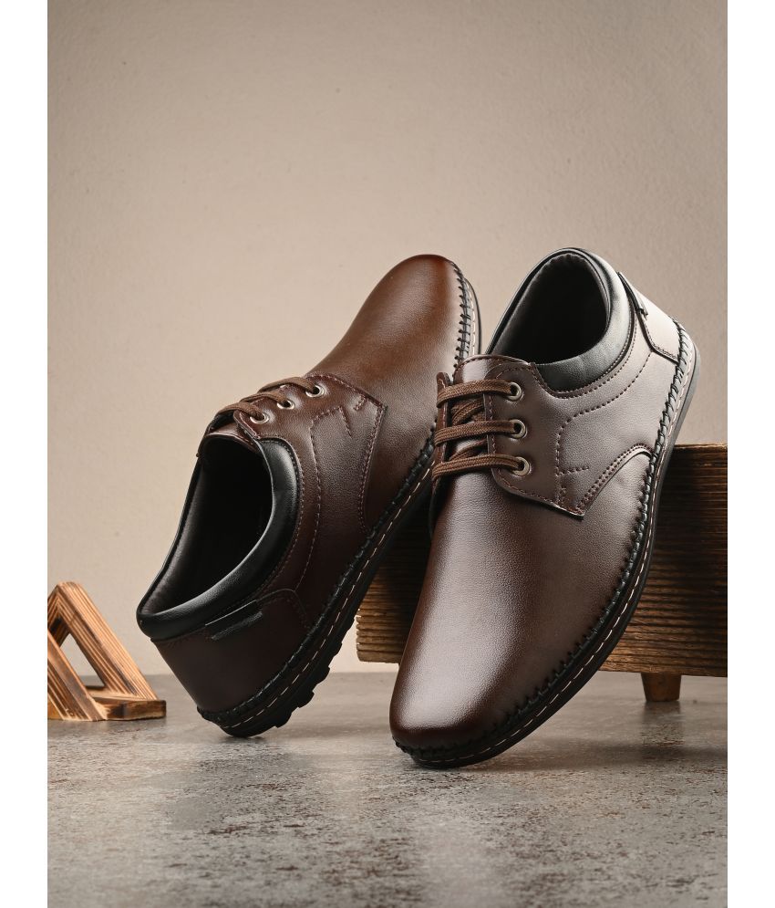     			Rising Wolf Synthetic Leather Lace Up Brown Men's Lifestyle Shoes