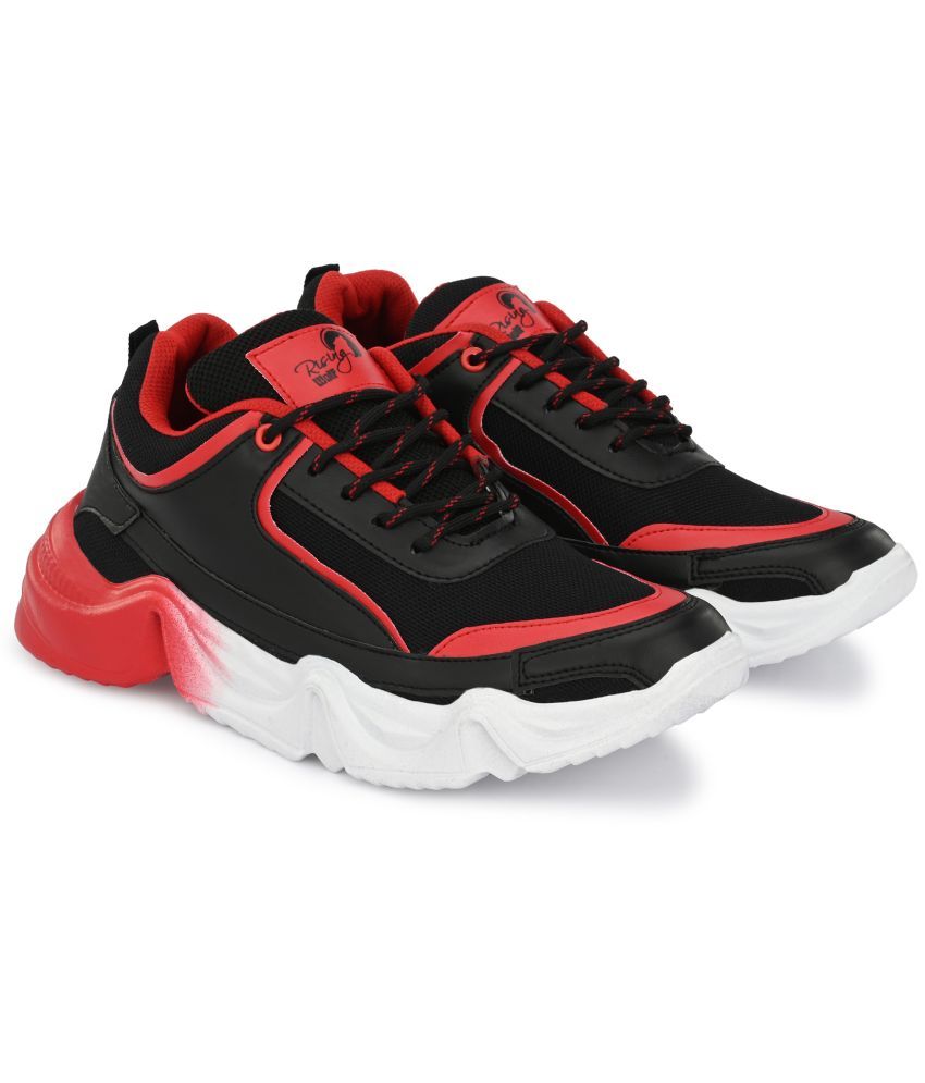     			Rising Wolf Synthetic Leather Sneakers Red Men's Sneakers