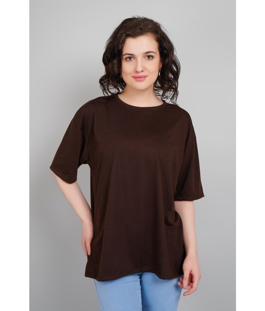     			AKTIF Brown Cotton Women's T-Shirt ( Pack of 1 )