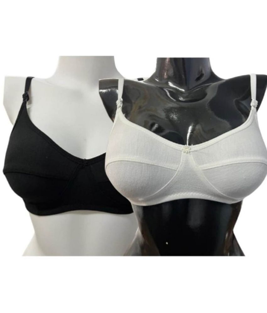     			BANSKHO Pack of 2 Cotton Blend Women's Everyday Bra ( Black )