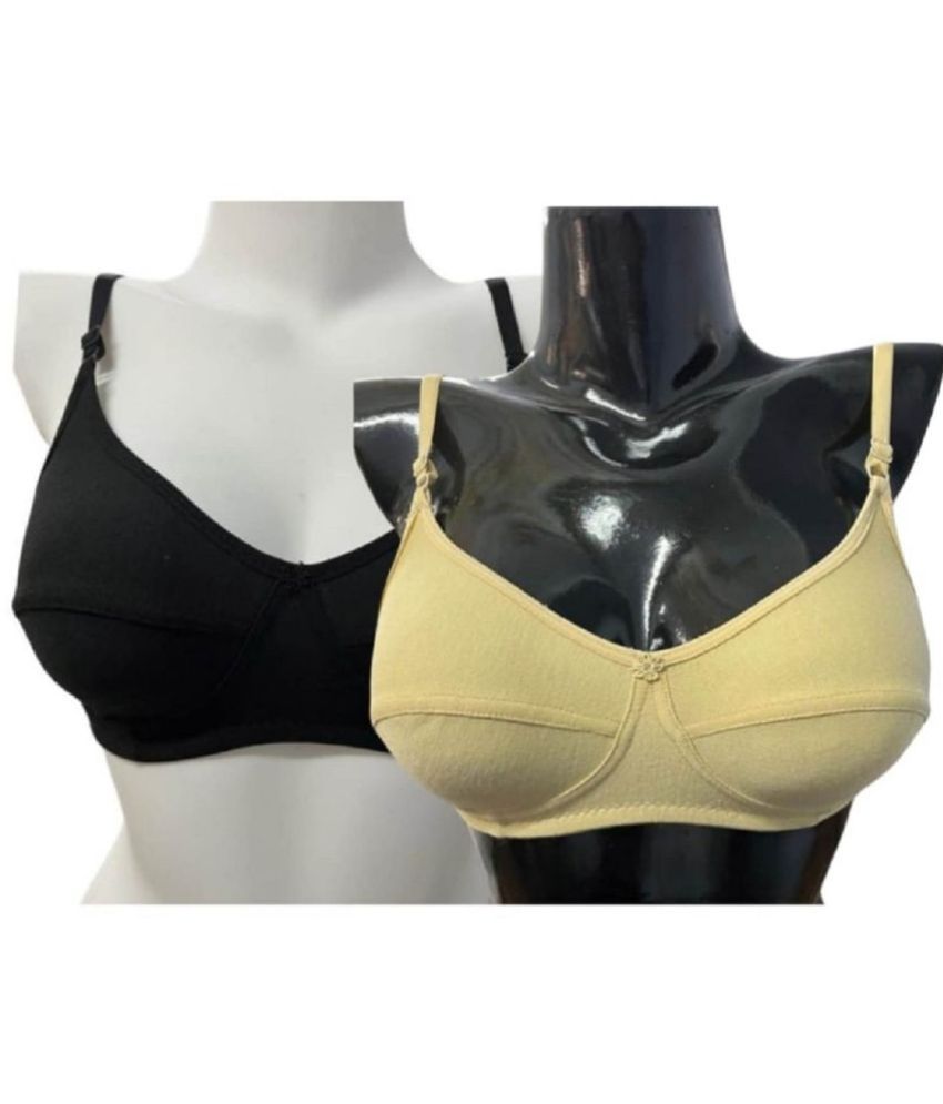     			BANSKHO Pack of 2 Cotton Blend Women's Everyday Bra ( Black )