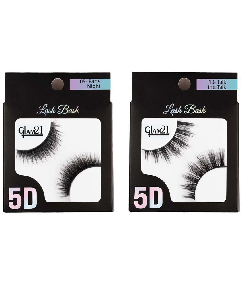     			Glam21 Lash Bash Eyelashes False Eyelashes for Eye Natural & Soft Pack of 2(Day &Night-FlutteryEyes)