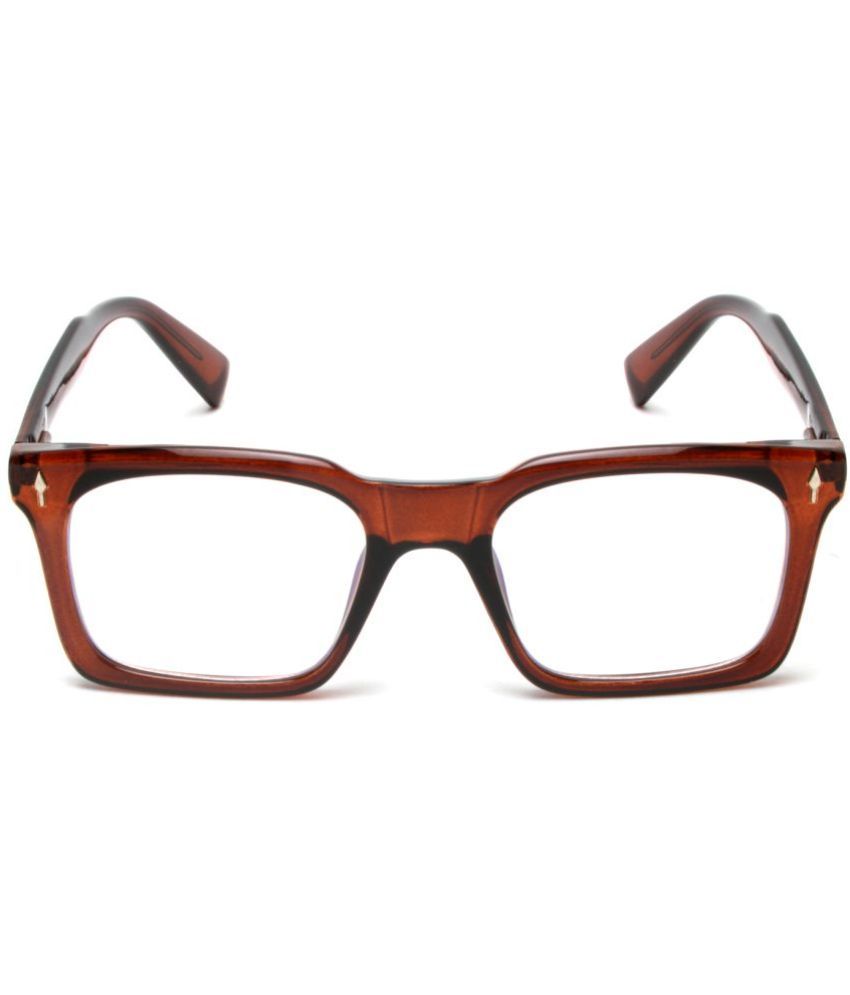     			OREADERS Maroon Square Eyeglass Frame ( Pack of 1 )