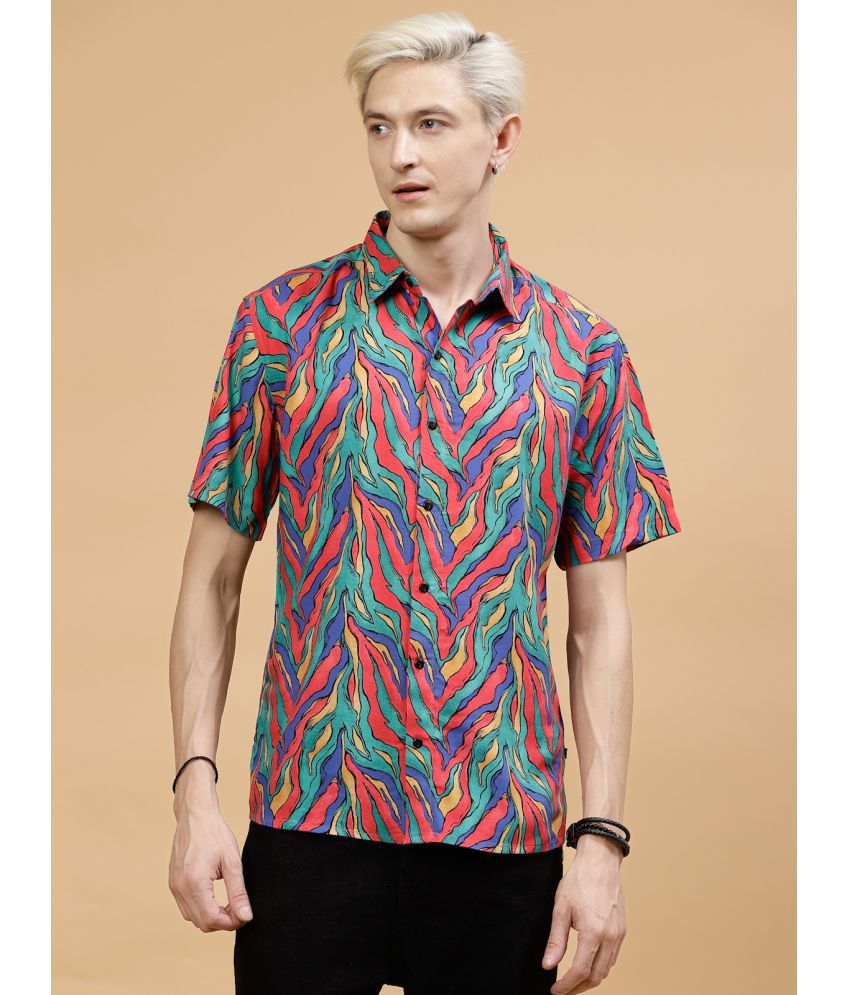    			Rigo Rayon Slim Fit Printed Half Sleeves Men's Casual Shirt - Multicolor ( Pack of 1 )