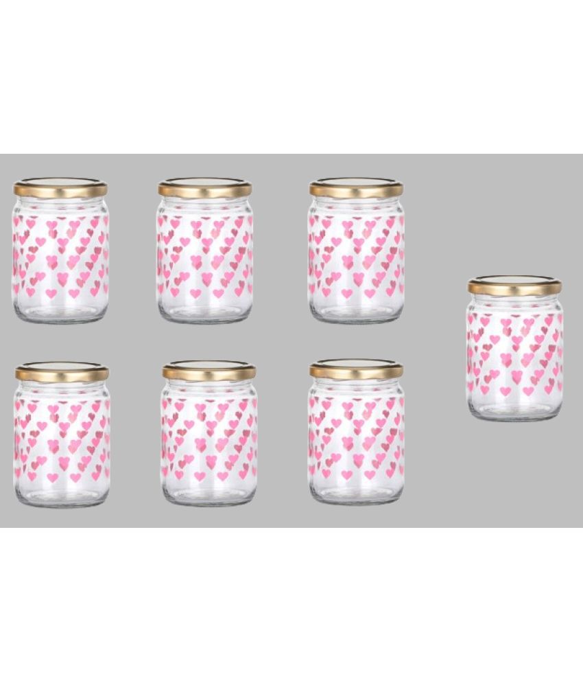     			Somil  Glass Container Glass Transparent Spice Container ( Set of 7 )
