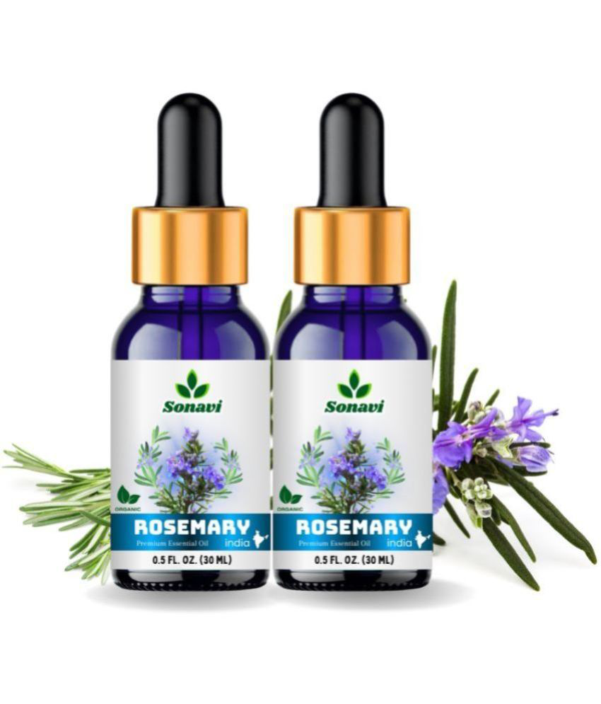     			Sonavi Rosemary Stress Relief Essential Oil Green With Dropper 60 mL ( Pack of 2 )