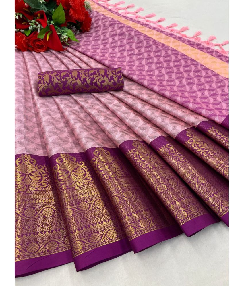     			Aika Silk Blend Embellished Saree With Blouse Piece - Wine ( Pack of 1 )