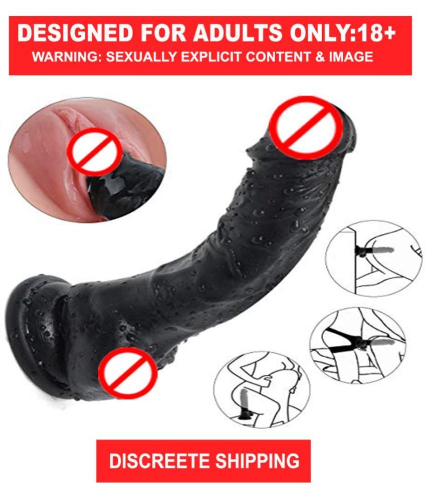     			Dildo Sex Toy 10 Inch C Shape G-spot P SPOT Pleasure Unisex Suction Cup Dong Black dick Suction dildo sex toy dildos manori toys sexy products for men