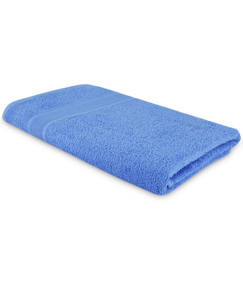     			Dollar Cotton Striped 500 -GSM Bath Towel ( Pack of 1 ) - Blue