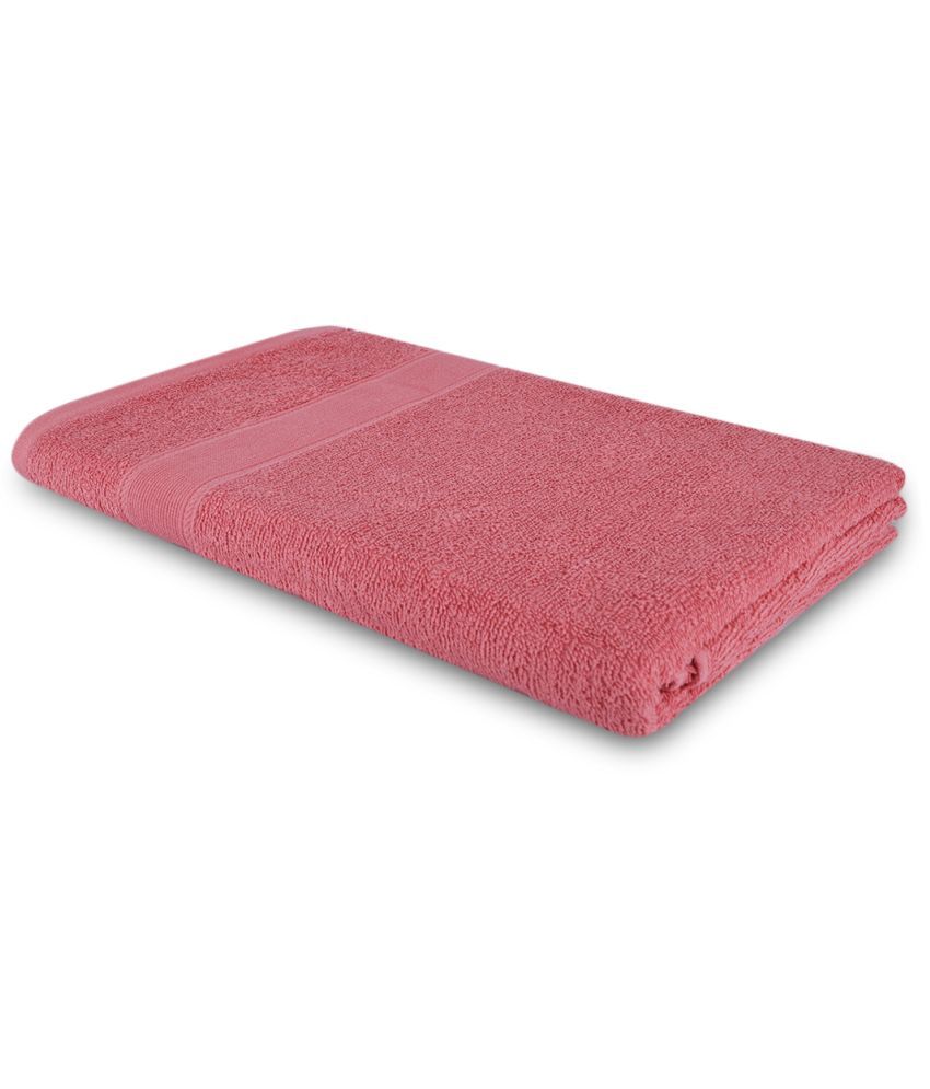     			Dollar Cotton Striped 500 -GSM Bath Towel ( Pack of 1 ) - Pink