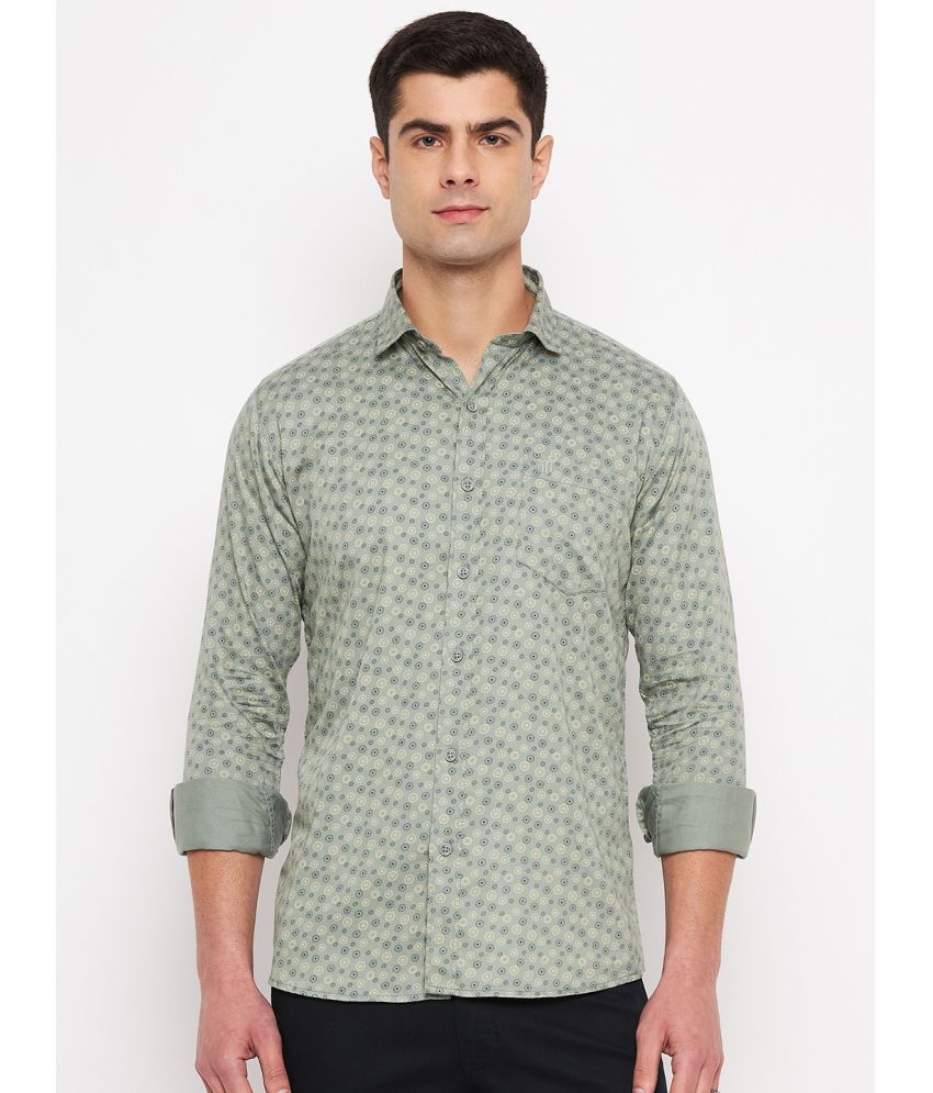     			Duke 100% Cotton Slim Fit Printed Full Sleeves Men's Casual Shirt - Green ( Pack of 1 )