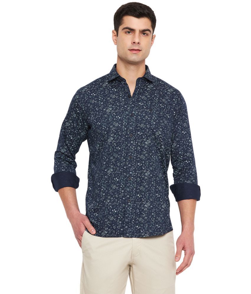     			Duke 100% Cotton Slim Fit Printed Full Sleeves Men's Casual Shirt - Blue ( Pack of 1 )