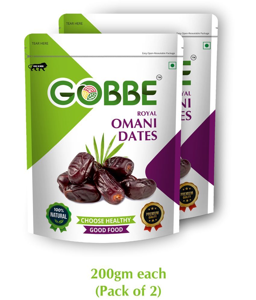     			GOBBE Dates (Khajoor) 400 g Pack of 2