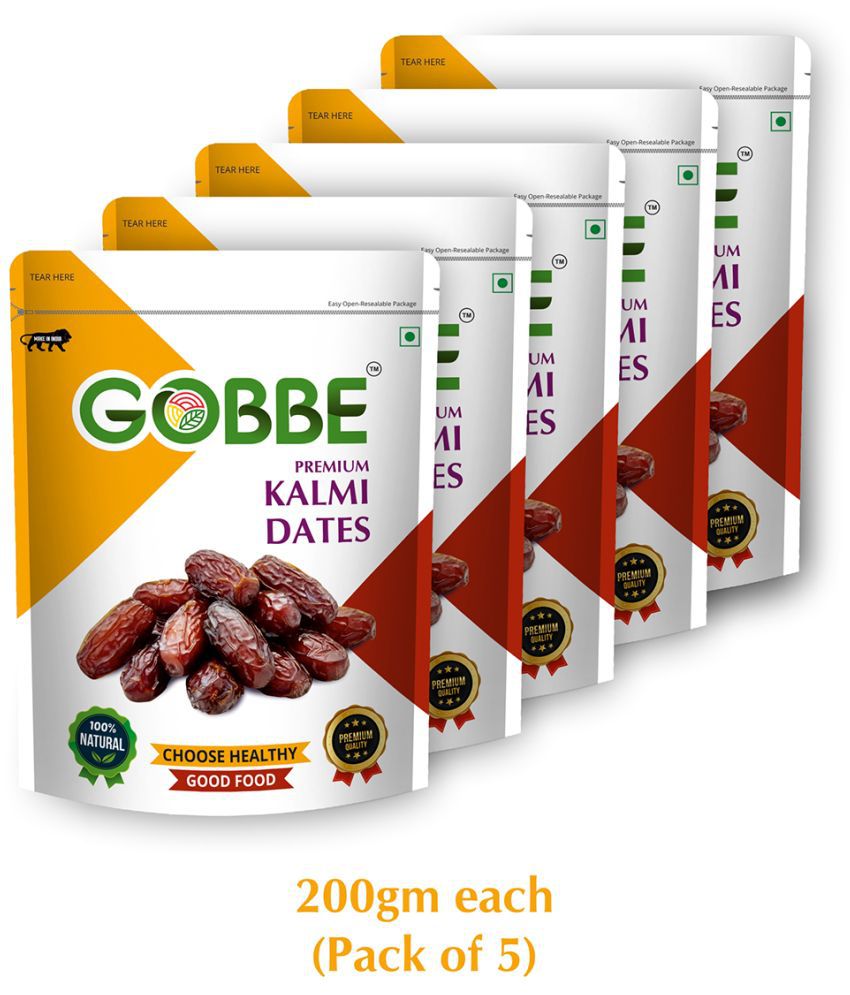     			GOBBE Kalmi Dates 1 kg Pack of 5