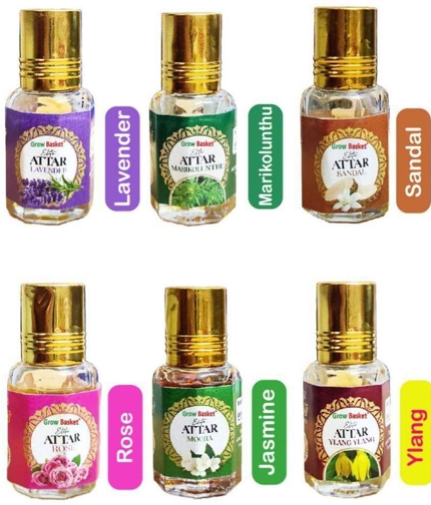     			Grow Basket Lavender Musk Non- Alcoholic Below 50ml Attar ( Pack of 6 )