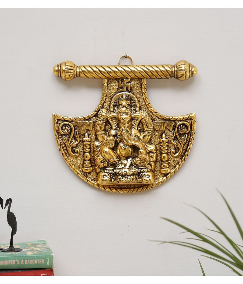     			KridayKraft Aluminium Lord Ganesha Idol ( 23 cm )
