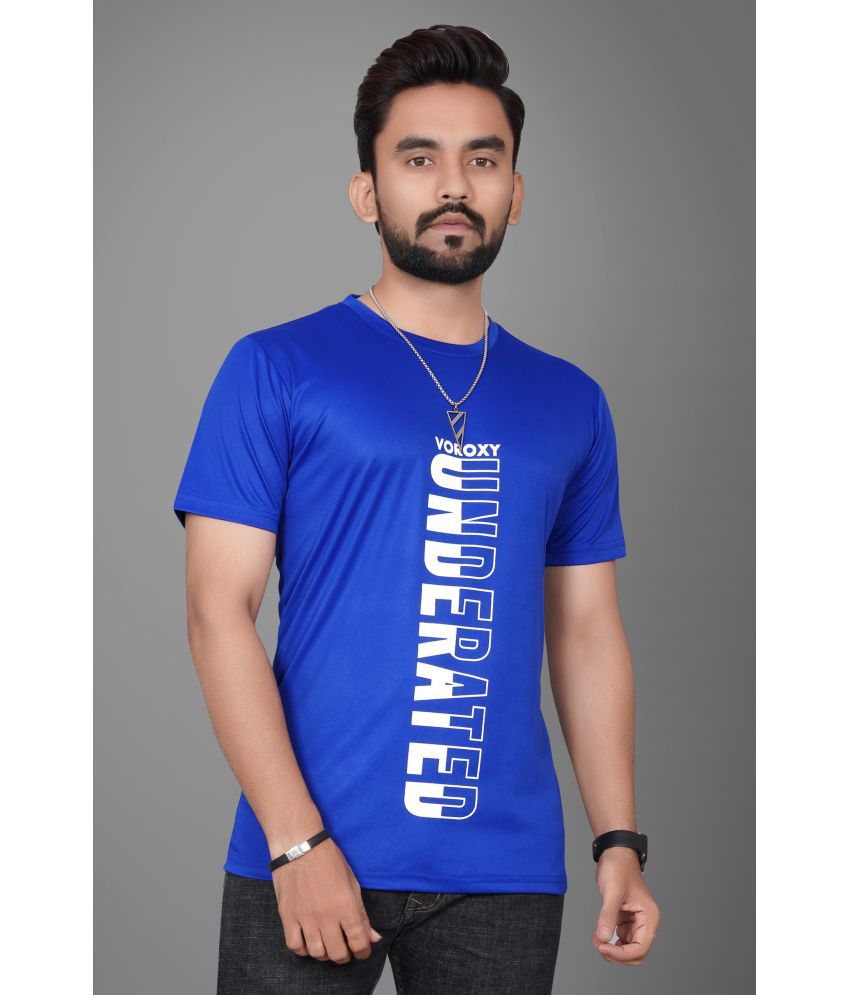     			SUR-T Teal Blue Polyester Regular Fit Men's Sports T-Shirt ( Pack of 1 )