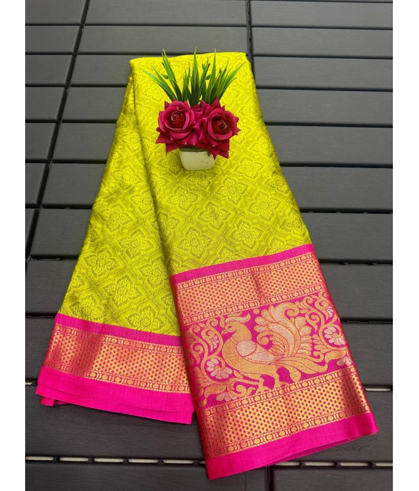     			Apnisha Jacquard Embellished Saree With Blouse Piece - Mauve ( Pack of 1 )