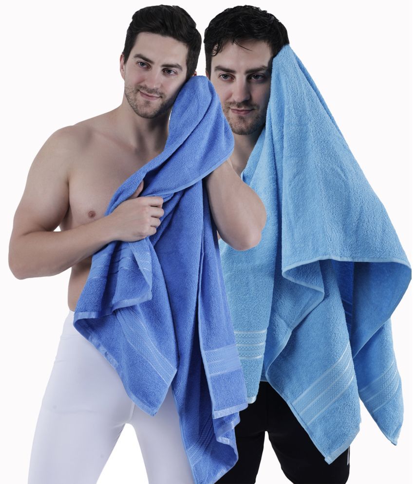     			Dollar Cotton Solid 500 -GSM Bath Towel ( Pack of 2 ) - Multicolor