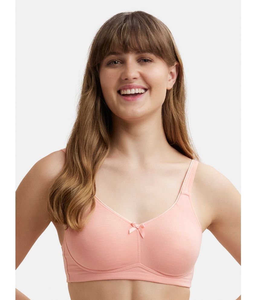     			Jockey FE41 Wirefree Non Padded Super Combed Cotton Elastane Everyday Bra - Candlelight Peach