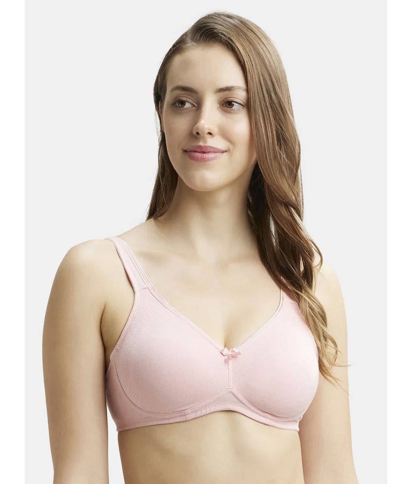     			Jockey 1250 Wirefree Non Padded Super Combed Cotton Elastane Full Coverage Everyday Bra - Candy Pink