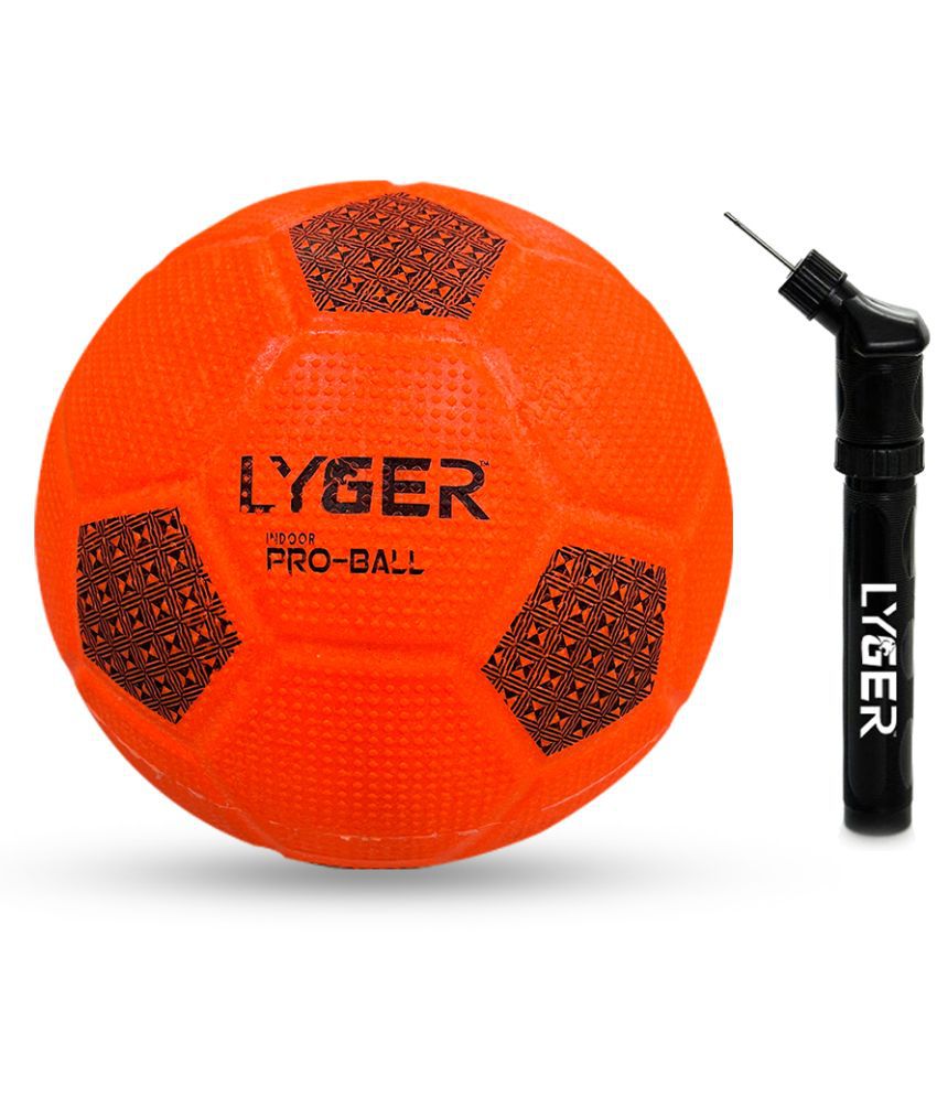     			LYGER BY ABNASHI Orange Rubber Football ( Pack of 1 )