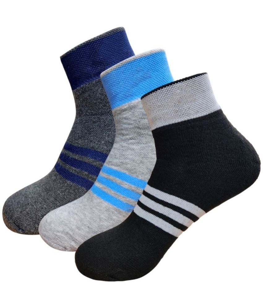     			VEMOLI Cotton Blend Men's Solid Multicolor Ankle Length Socks ( Pack of 1 )