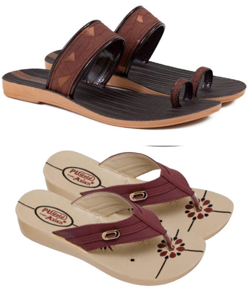     			ASIAN Brown Women's Daily Slipper