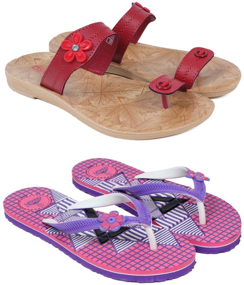     			ASIAN Pink Women's Flip Flop