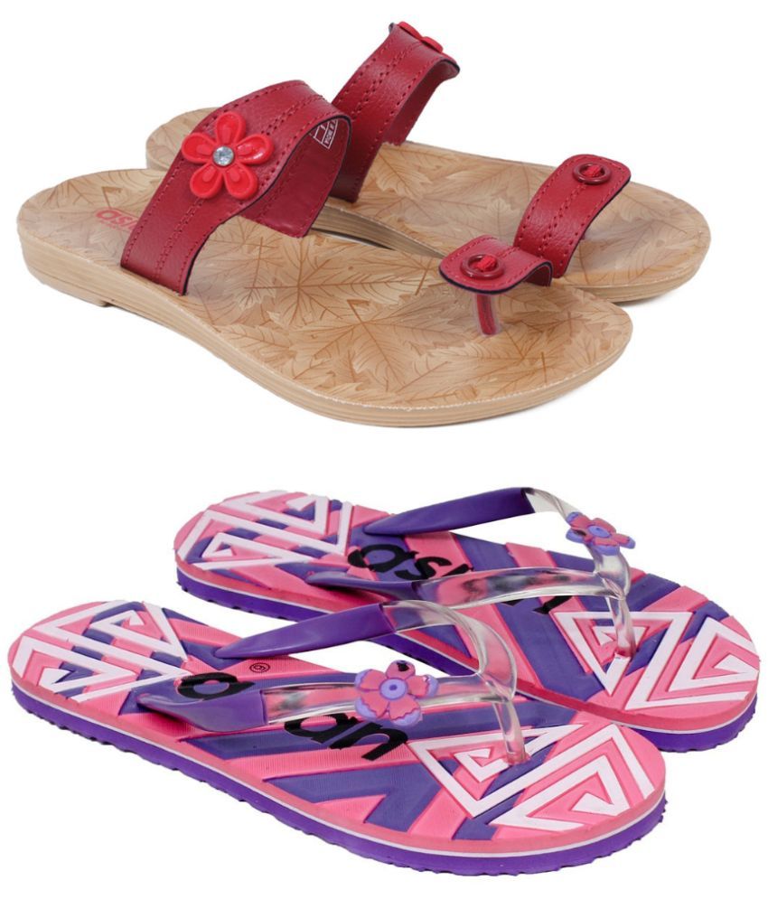     			ASIAN Pink Women's Flip Flop