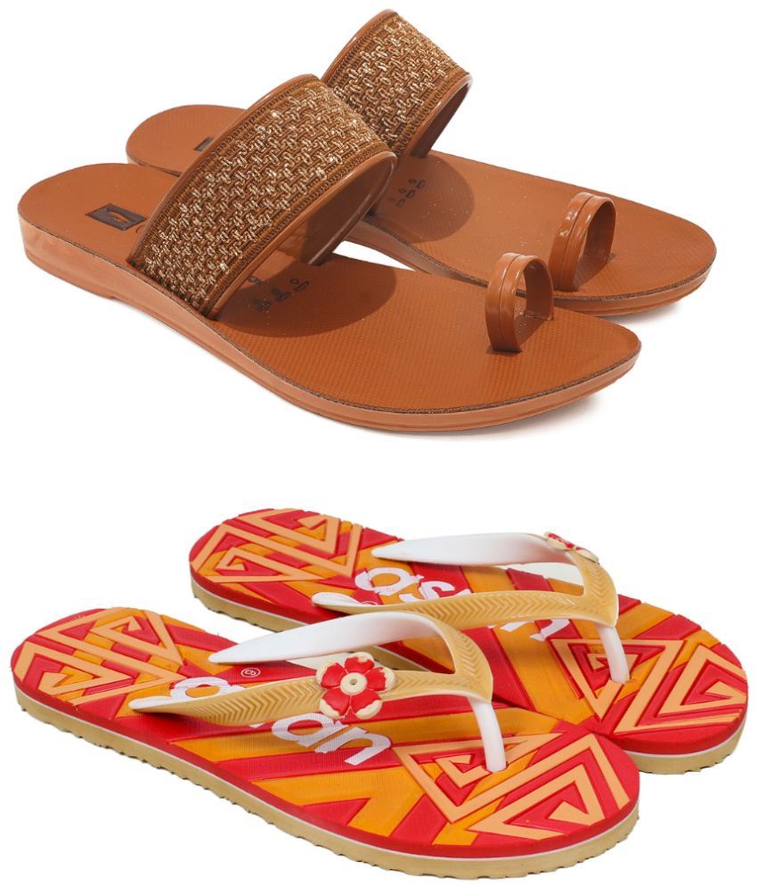     			ASIAN Red Women's Flip Flop