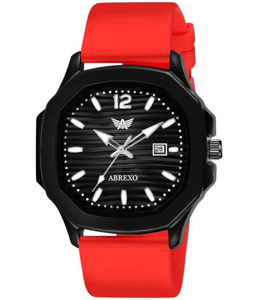     			Abrexo Red Silicon Analog Men's Watch