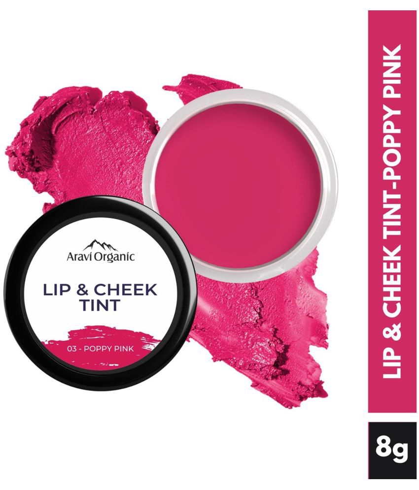     			Aravi Organic Poppy Pink Lip & Cheek Tint - 8 g Natural Lip Balm ( Pack of 1 )