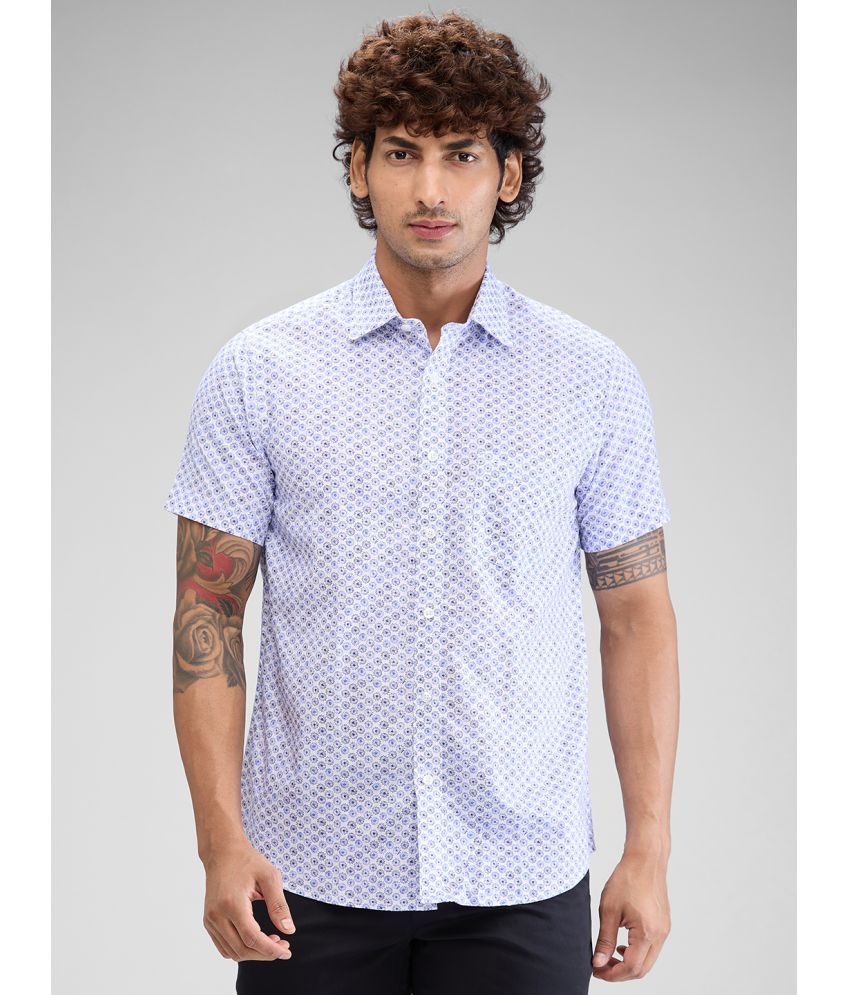     			Colorplus 100% Cotton Regular Fit Printed Half Sleeves Men's Casual Shirt - Blue ( Pack of 1 )