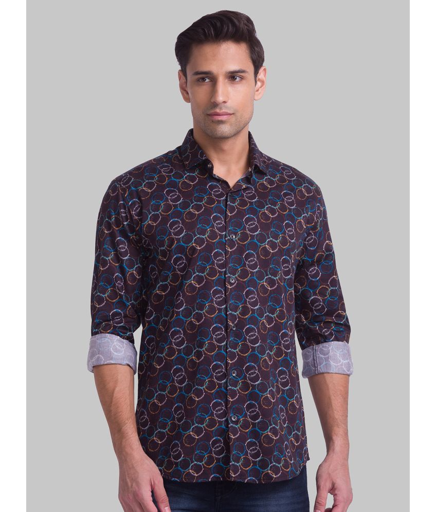     			Park Avenue 100% Cotton Slim Fit Printed Full Sleeves Men's Casual Shirt - Brown ( Pack of 1 )