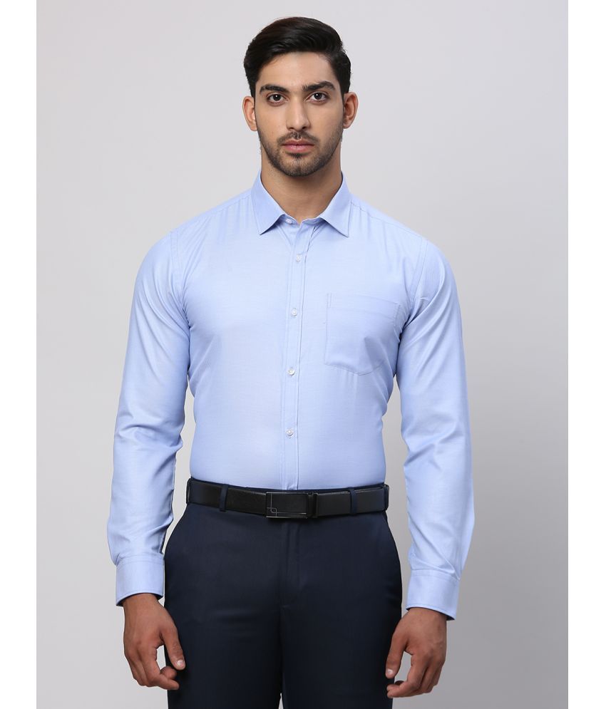     			Park Avenue Cotton Blend Slim Fit Full Sleeves Men's Formal Shirt - Blue ( Pack of 1 )